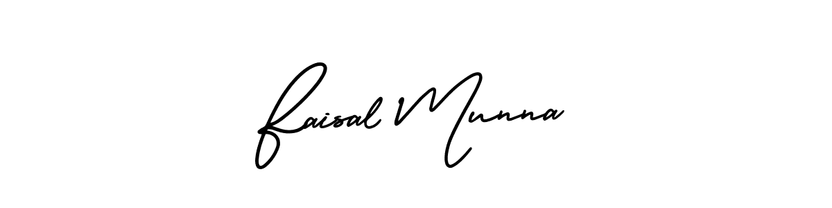 Faisal Munna stylish signature style. Best Handwritten Sign (AmerikaSignatureDemo-Regular) for my name. Handwritten Signature Collection Ideas for my name Faisal Munna. Faisal Munna signature style 3 images and pictures png