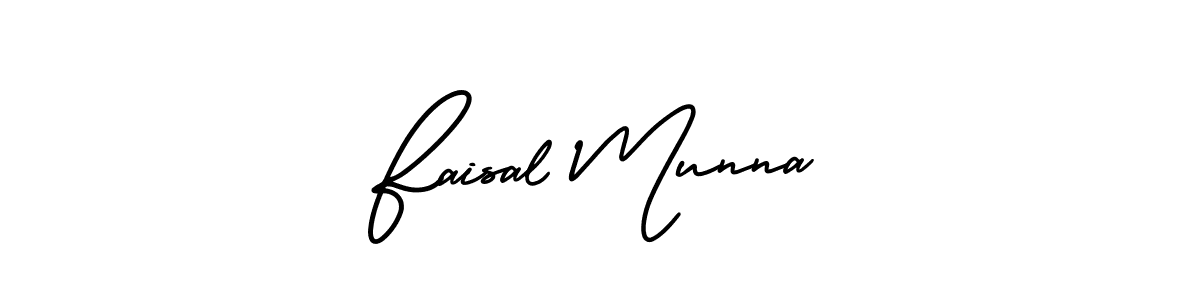 if you are searching for the best signature style for your name Faisal Munna. so please give up your signature search. here we have designed multiple signature styles  using AmerikaSignatureDemo-Regular. Faisal Munna signature style 3 images and pictures png