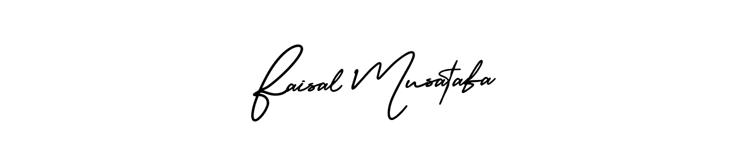 How to make Faisal Musatafa name signature. Use AmerikaSignatureDemo-Regular style for creating short signs online. This is the latest handwritten sign. Faisal Musatafa signature style 3 images and pictures png