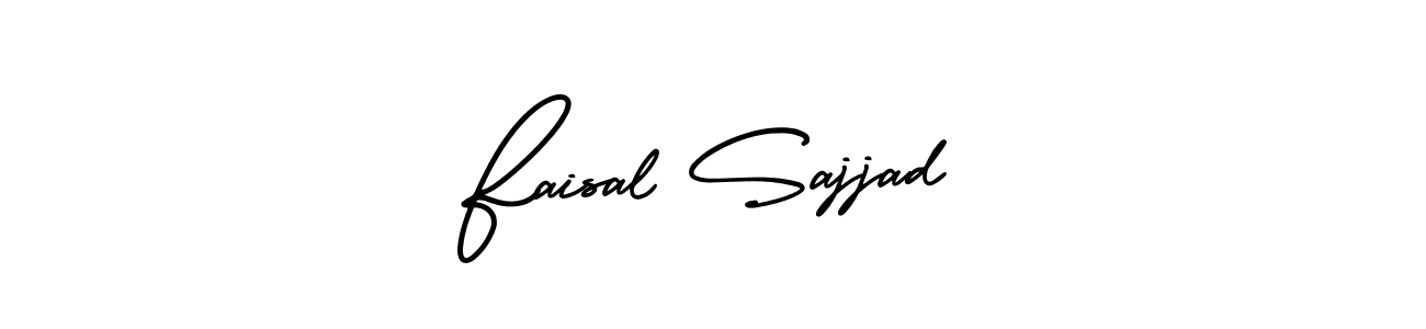 Faisal Sajjad stylish signature style. Best Handwritten Sign (AmerikaSignatureDemo-Regular) for my name. Handwritten Signature Collection Ideas for my name Faisal Sajjad. Faisal Sajjad signature style 3 images and pictures png