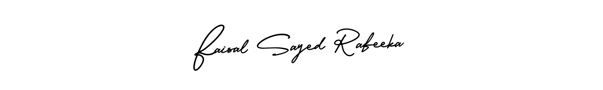 Use a signature maker to create a handwritten signature online. With this signature software, you can design (AmerikaSignatureDemo-Regular) your own signature for name Faisal Sayed Rafeeka. Faisal Sayed Rafeeka signature style 3 images and pictures png