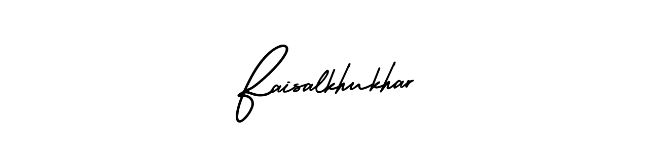 The best way (AmerikaSignatureDemo-Regular) to make a short signature is to pick only two or three words in your name. The name Faisalkhukhar include a total of six letters. For converting this name. Faisalkhukhar signature style 3 images and pictures png