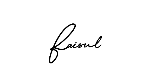 How to Draw Faisul signature style? AmerikaSignatureDemo-Regular is a latest design signature styles for name Faisul. Faisul signature style 3 images and pictures png