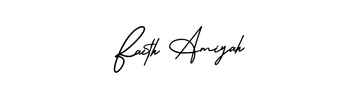 Also we have Faith Amiyah name is the best signature style. Create professional handwritten signature collection using AmerikaSignatureDemo-Regular autograph style. Faith Amiyah signature style 3 images and pictures png