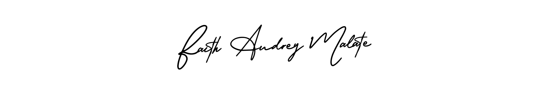 Make a beautiful signature design for name Faith Audrey Malate. With this signature (AmerikaSignatureDemo-Regular) style, you can create a handwritten signature for free. Faith Audrey Malate signature style 3 images and pictures png