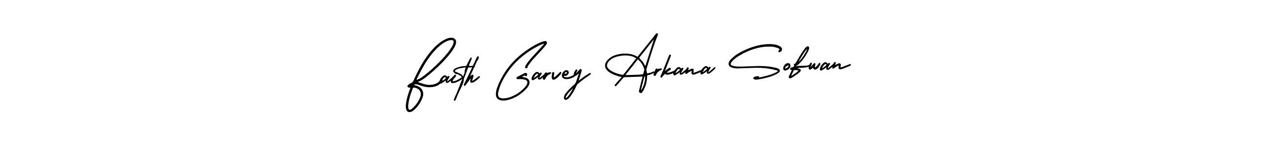 Also we have Faith Garvey Arkana Sofwan name is the best signature style. Create professional handwritten signature collection using AmerikaSignatureDemo-Regular autograph style. Faith Garvey Arkana Sofwan signature style 3 images and pictures png