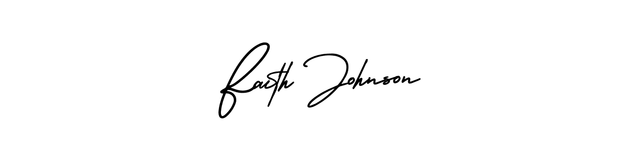 AmerikaSignatureDemo-Regular is a professional signature style that is perfect for those who want to add a touch of class to their signature. It is also a great choice for those who want to make their signature more unique. Get Faith Johnson name to fancy signature for free. Faith Johnson signature style 3 images and pictures png