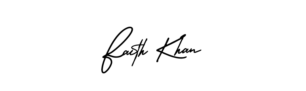 How to make Faith Khan name signature. Use AmerikaSignatureDemo-Regular style for creating short signs online. This is the latest handwritten sign. Faith Khan signature style 3 images and pictures png