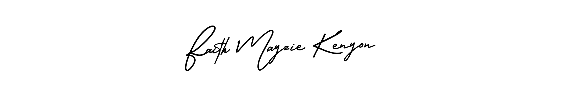 if you are searching for the best signature style for your name Faith Mayzie Kenyon. so please give up your signature search. here we have designed multiple signature styles  using AmerikaSignatureDemo-Regular. Faith Mayzie Kenyon signature style 3 images and pictures png