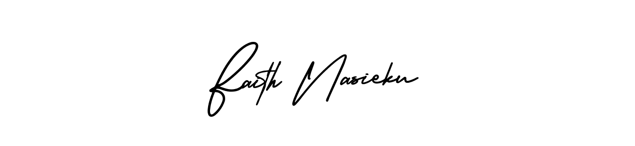 How to Draw Faith Nasieku signature style? AmerikaSignatureDemo-Regular is a latest design signature styles for name Faith Nasieku. Faith Nasieku signature style 3 images and pictures png