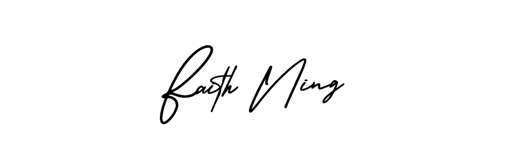 Design your own signature with our free online signature maker. With this signature software, you can create a handwritten (AmerikaSignatureDemo-Regular) signature for name Faith Ning. Faith Ning signature style 3 images and pictures png