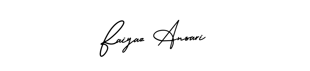 Use a signature maker to create a handwritten signature online. With this signature software, you can design (AmerikaSignatureDemo-Regular) your own signature for name Faiyaz Ansari. Faiyaz Ansari signature style 3 images and pictures png