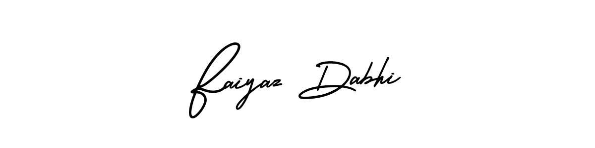You should practise on your own different ways (AmerikaSignatureDemo-Regular) to write your name (Faiyaz Dabhi) in signature. don't let someone else do it for you. Faiyaz Dabhi signature style 3 images and pictures png