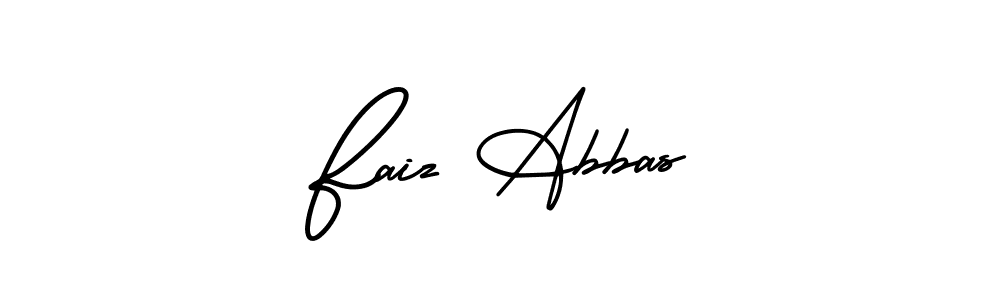 You should practise on your own different ways (AmerikaSignatureDemo-Regular) to write your name (Faiz Abbas) in signature. don't let someone else do it for you. Faiz Abbas signature style 3 images and pictures png