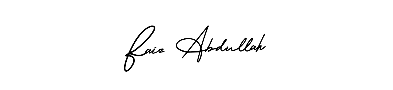 Make a beautiful signature design for name Faiz Abdullah. With this signature (AmerikaSignatureDemo-Regular) style, you can create a handwritten signature for free. Faiz Abdullah signature style 3 images and pictures png