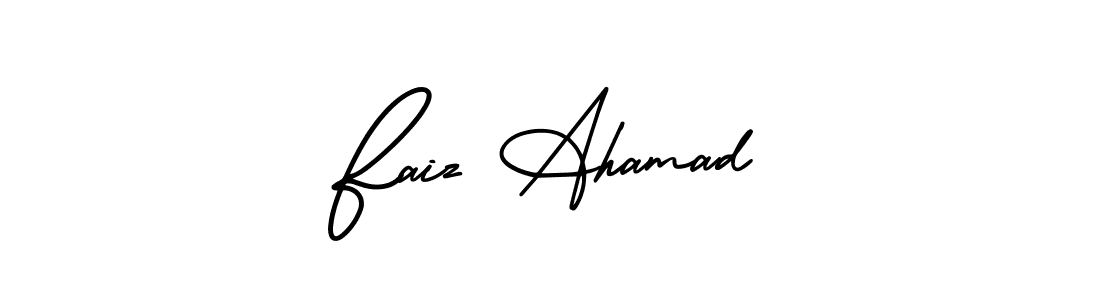 The best way (AmerikaSignatureDemo-Regular) to make a short signature is to pick only two or three words in your name. The name Faiz Ahamad include a total of six letters. For converting this name. Faiz Ahamad signature style 3 images and pictures png