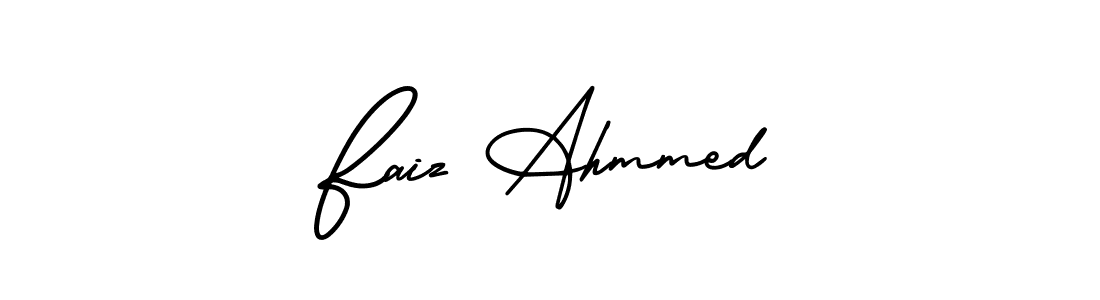 How to make Faiz Ahmmed name signature. Use AmerikaSignatureDemo-Regular style for creating short signs online. This is the latest handwritten sign. Faiz Ahmmed signature style 3 images and pictures png