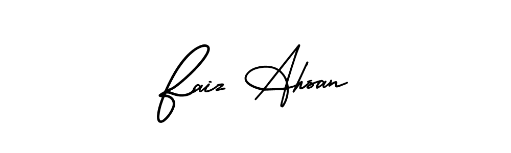 AmerikaSignatureDemo-Regular is a professional signature style that is perfect for those who want to add a touch of class to their signature. It is also a great choice for those who want to make their signature more unique. Get Faiz Ahsan name to fancy signature for free. Faiz Ahsan signature style 3 images and pictures png