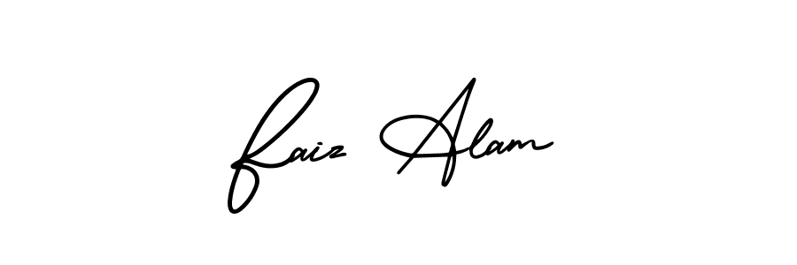 Faiz Alam stylish signature style. Best Handwritten Sign (AmerikaSignatureDemo-Regular) for my name. Handwritten Signature Collection Ideas for my name Faiz Alam. Faiz Alam signature style 3 images and pictures png