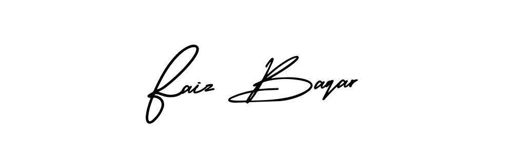 Make a beautiful signature design for name Faiz Baqar. With this signature (AmerikaSignatureDemo-Regular) style, you can create a handwritten signature for free. Faiz Baqar signature style 3 images and pictures png