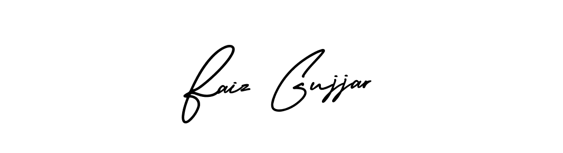 Also You can easily find your signature by using the search form. We will create Faiz Gujjar name handwritten signature images for you free of cost using AmerikaSignatureDemo-Regular sign style. Faiz Gujjar signature style 3 images and pictures png
