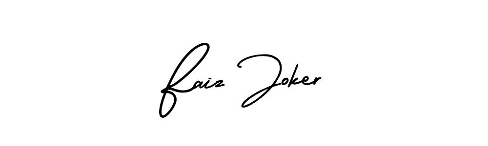 How to Draw Faiz Joker signature style? AmerikaSignatureDemo-Regular is a latest design signature styles for name Faiz Joker. Faiz Joker signature style 3 images and pictures png