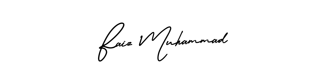 This is the best signature style for the Faiz Muhammad name. Also you like these signature font (AmerikaSignatureDemo-Regular). Mix name signature. Faiz Muhammad signature style 3 images and pictures png