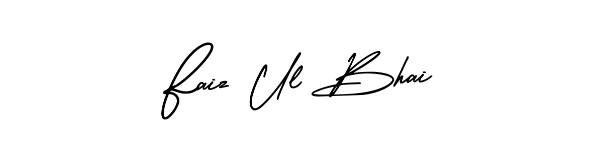 Design your own signature with our free online signature maker. With this signature software, you can create a handwritten (AmerikaSignatureDemo-Regular) signature for name Faiz Ul Bhai. Faiz Ul Bhai signature style 3 images and pictures png
