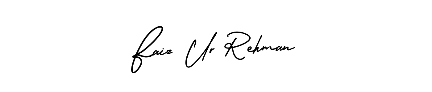 How to make Faiz Ur Rehman name signature. Use AmerikaSignatureDemo-Regular style for creating short signs online. This is the latest handwritten sign. Faiz Ur Rehman signature style 3 images and pictures png