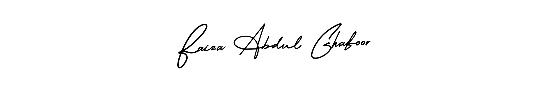 Make a beautiful signature design for name Faiza Abdul Ghafoor. With this signature (AmerikaSignatureDemo-Regular) style, you can create a handwritten signature for free. Faiza Abdul Ghafoor signature style 3 images and pictures png