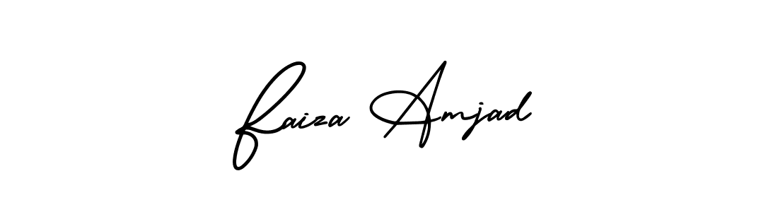 Faiza Amjad stylish signature style. Best Handwritten Sign (AmerikaSignatureDemo-Regular) for my name. Handwritten Signature Collection Ideas for my name Faiza Amjad. Faiza Amjad signature style 3 images and pictures png