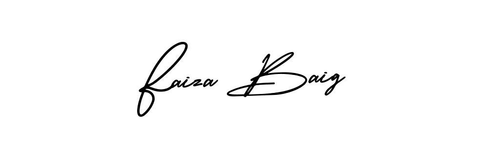 Similarly AmerikaSignatureDemo-Regular is the best handwritten signature design. Signature creator online .You can use it as an online autograph creator for name Faiza Baig. Faiza Baig signature style 3 images and pictures png