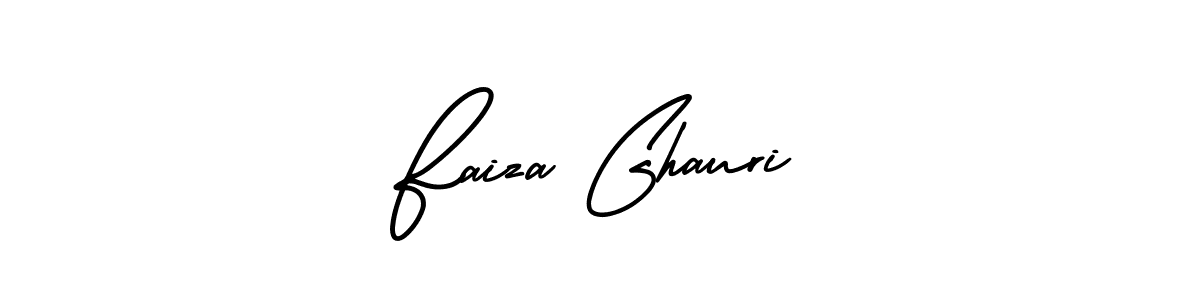 It looks lik you need a new signature style for name Faiza Ghauri. Design unique handwritten (AmerikaSignatureDemo-Regular) signature with our free signature maker in just a few clicks. Faiza Ghauri signature style 3 images and pictures png