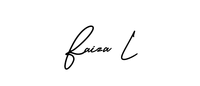 How to make Faiza L signature? AmerikaSignatureDemo-Regular is a professional autograph style. Create handwritten signature for Faiza L name. Faiza L signature style 3 images and pictures png