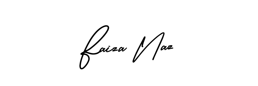 Use a signature maker to create a handwritten signature online. With this signature software, you can design (AmerikaSignatureDemo-Regular) your own signature for name Faiza Naz. Faiza Naz signature style 3 images and pictures png