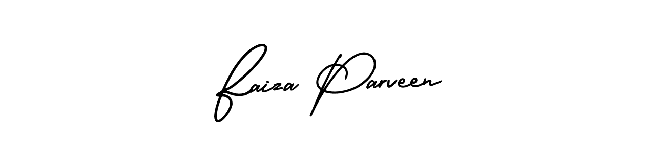 Create a beautiful signature design for name Faiza Parveen. With this signature (AmerikaSignatureDemo-Regular) fonts, you can make a handwritten signature for free. Faiza Parveen signature style 3 images and pictures png