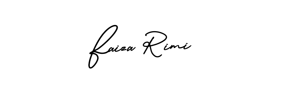 How to make Faiza Rimi signature? AmerikaSignatureDemo-Regular is a professional autograph style. Create handwritten signature for Faiza Rimi name. Faiza Rimi signature style 3 images and pictures png