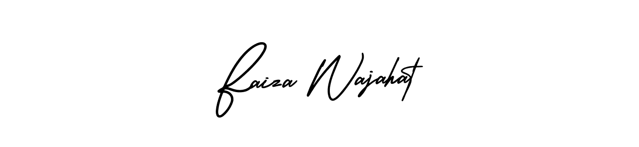 Make a short Faiza Wajahat signature style. Manage your documents anywhere anytime using AmerikaSignatureDemo-Regular. Create and add eSignatures, submit forms, share and send files easily. Faiza Wajahat signature style 3 images and pictures png