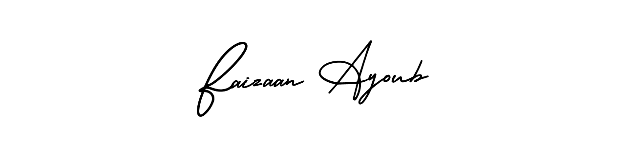 Also You can easily find your signature by using the search form. We will create Faizaan Ayoub name handwritten signature images for you free of cost using AmerikaSignatureDemo-Regular sign style. Faizaan Ayoub signature style 3 images and pictures png