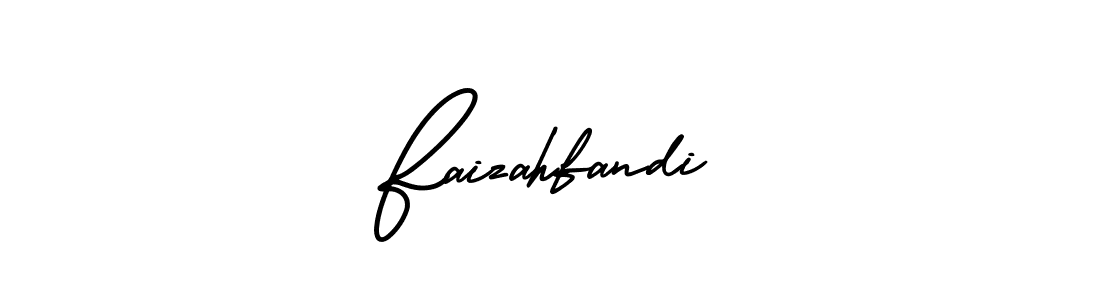 You should practise on your own different ways (AmerikaSignatureDemo-Regular) to write your name (Faizahfandi) in signature. don't let someone else do it for you. Faizahfandi signature style 3 images and pictures png