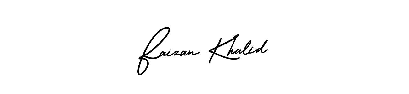 How to make Faizan Khalid name signature. Use AmerikaSignatureDemo-Regular style for creating short signs online. This is the latest handwritten sign. Faizan Khalid signature style 3 images and pictures png