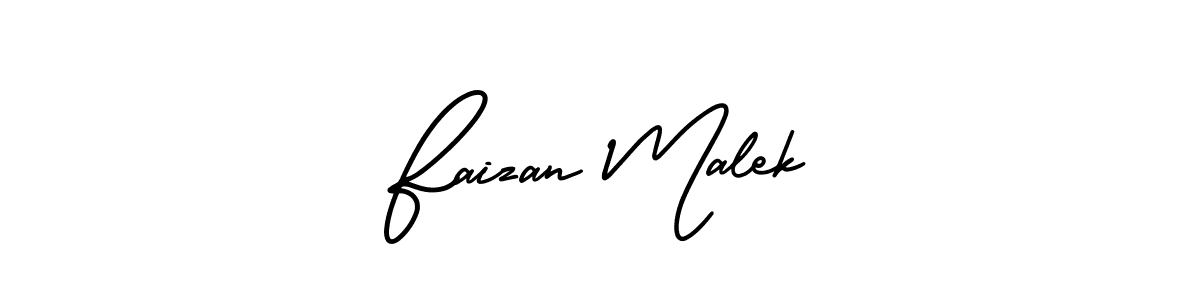 This is the best signature style for the Faizan Malek name. Also you like these signature font (AmerikaSignatureDemo-Regular). Mix name signature. Faizan Malek signature style 3 images and pictures png