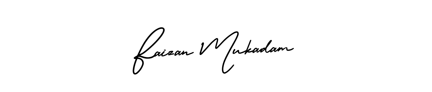 Also You can easily find your signature by using the search form. We will create Faizan Mukadam name handwritten signature images for you free of cost using AmerikaSignatureDemo-Regular sign style. Faizan Mukadam signature style 3 images and pictures png