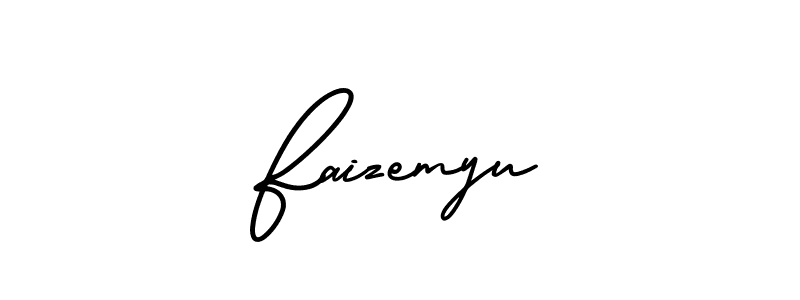 Also You can easily find your signature by using the search form. We will create Faizemyu name handwritten signature images for you free of cost using AmerikaSignatureDemo-Regular sign style. Faizemyu signature style 3 images and pictures png