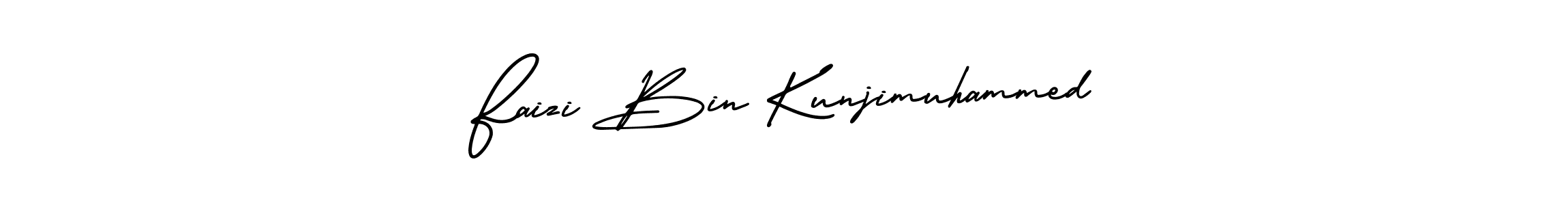 It looks lik you need a new signature style for name Faizi Bin Kunjimuhammed. Design unique handwritten (AmerikaSignatureDemo-Regular) signature with our free signature maker in just a few clicks. Faizi Bin Kunjimuhammed signature style 3 images and pictures png