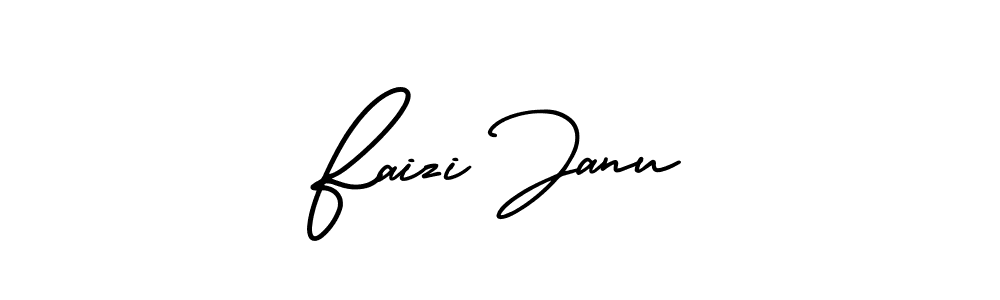 How to make Faizi Janu name signature. Use AmerikaSignatureDemo-Regular style for creating short signs online. This is the latest handwritten sign. Faizi Janu signature style 3 images and pictures png