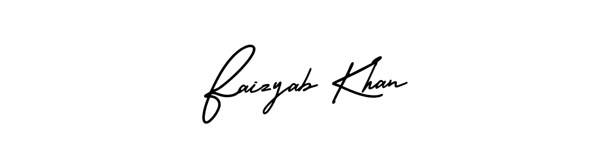 It looks lik you need a new signature style for name Faizyab Khan. Design unique handwritten (AmerikaSignatureDemo-Regular) signature with our free signature maker in just a few clicks. Faizyab Khan signature style 3 images and pictures png
