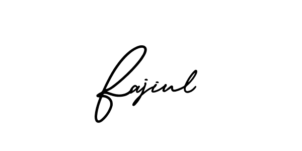 Fajiul stylish signature style. Best Handwritten Sign (AmerikaSignatureDemo-Regular) for my name. Handwritten Signature Collection Ideas for my name Fajiul. Fajiul signature style 3 images and pictures png