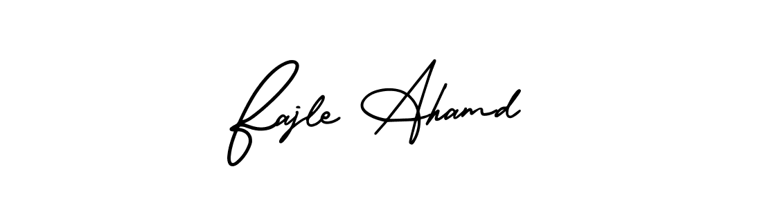 if you are searching for the best signature style for your name Fajle Ahamd. so please give up your signature search. here we have designed multiple signature styles  using AmerikaSignatureDemo-Regular. Fajle Ahamd signature style 3 images and pictures png