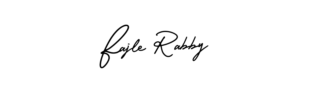 Design your own signature with our free online signature maker. With this signature software, you can create a handwritten (AmerikaSignatureDemo-Regular) signature for name Fajle Rabby. Fajle Rabby signature style 3 images and pictures png